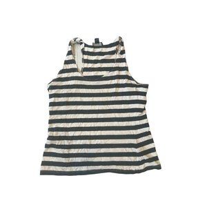Tank Top Black and White Striped Women's Size Large